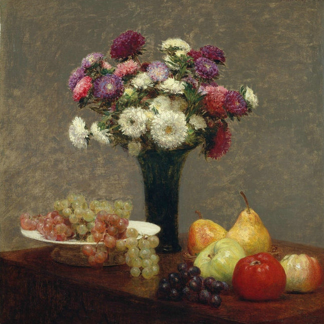 亨利方丹拉图尔henri fantin油画喷绘画芯水果花卉花瓶油画布e19