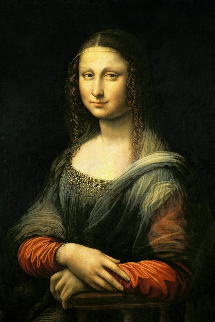 欧式客厅装饰壁画仿手绘油画喷绘画芯世界名画达芬奇油画蒙娜丽莎