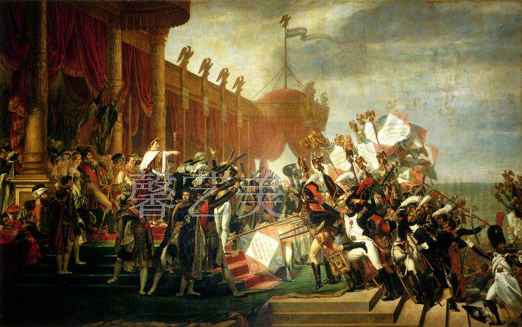 雅克路易大卫拿破仑向皇帝宣誓油画喷绘画芯办公室装饰画940