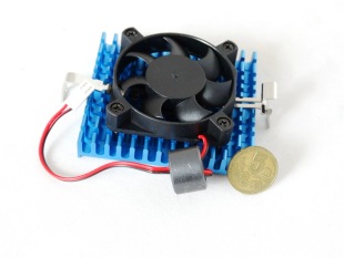 台湾AVC 滚珠轴承12V 0.15A 5CM 5015风扇 铝合金散热器 含导热片