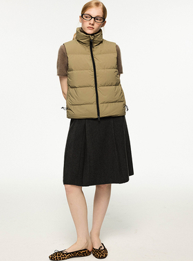 buy me a Friday 温暖日常复古百搭宽褶A字柔软羊毛针织半身裙