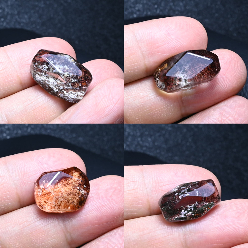 @晶灵记 纯天然四季幽灵随形 精品 绿幽灵 水晶diy配件 一物一图