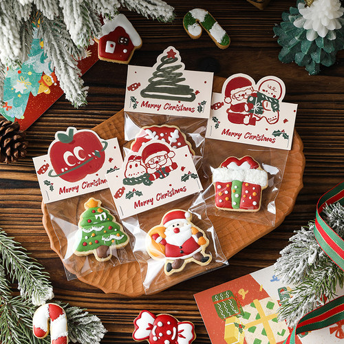 新年圣诞节饼干包装袋糖霜饼干