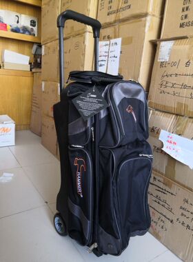 HAMMER锤子品牌 新款 专业保龄球拉杆三球包 大容量结实耐用大轮