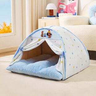 冬季保暖猫窝安全感窝封闭式猫咪别墅房子狗狗屋帐篷跨境