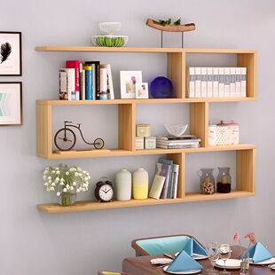 墙上置物架壁挂式书架房间吊柜床头小书架挂墙式书柜理发店收纳架