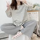 可外穿全棉家居服套装 新款 带胸垫夏季 长袖 100%纯棉睡衣女士春秋季