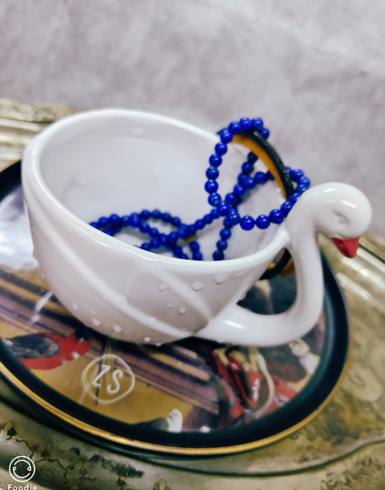 法式乡村复古天鹅造型陶瓷做旧白马克杯咖啡杯家居装饰摆件