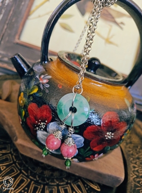 手作平安扣项链吊坠！不包含链条！平安扣可能是琉璃可能是翡翠