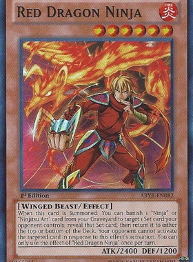 游戏王 美版 正版 - 红龙忍者 Red Dragon Ninja/面闪/ABYR