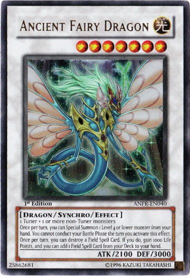 游戏王 美版 正版 - 古代妖精龙 Fairy Dragon/金闪/ANPR