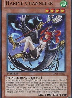 游戏王 美版 正版 - 鹰身通灵师 Harpie Channeler/金闪/LTGY