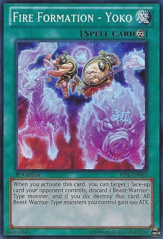 游戏王 美版 正版 - 炎舞 瑶光 Fire Formation - Yoko/面闪/JOTL