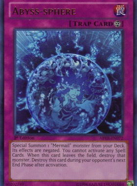 游戏王 美版 正版 - 深渊死球 Abyss-Sphere/金闪/ABYR