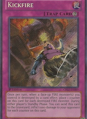 游戏王 美版 正版 - 踢火 Kickfire/银碎/CBLZ