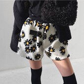 百搭舒适简单显瘦配色休闲短裤 韩国代购 流行时尚 girl冬季 新款