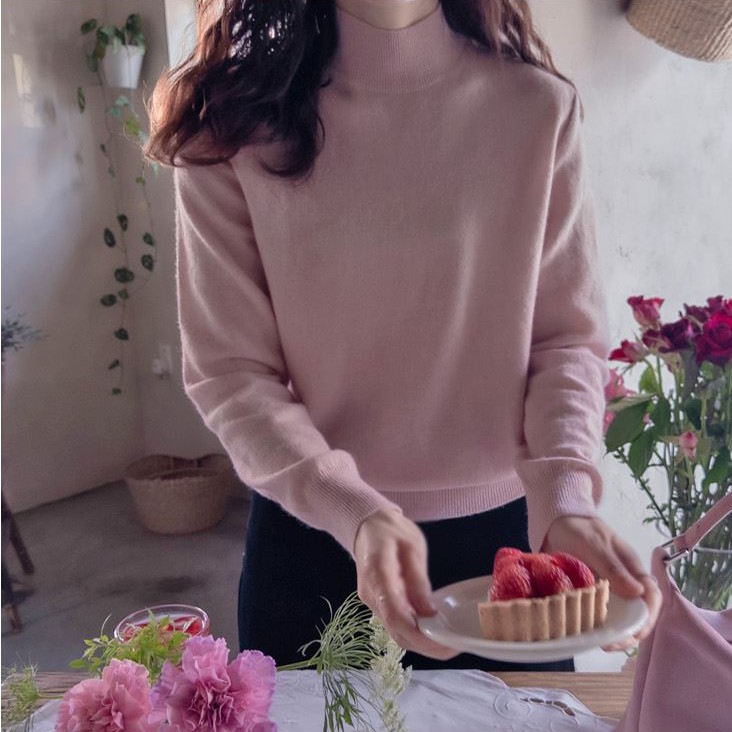 My girl秋冬新款韩国代购流行甜美可爱淑女气质优雅套头针织衫