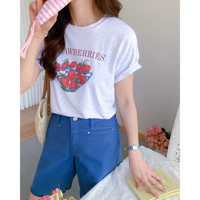 My girl夏季新款韩国代购流行时尚简单甜美可爱淑女气质短袖T恤