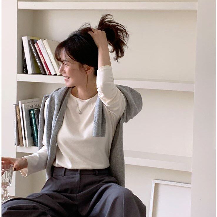 My girl春季新款韩国代购简约风流行百搭时尚圆领舒适显瘦短袖T恤