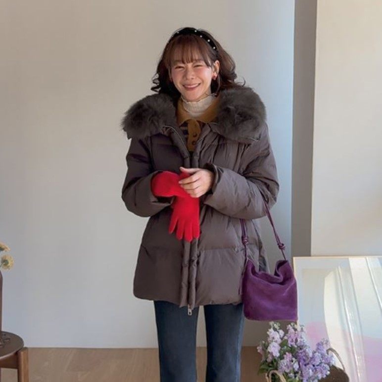 冬季新款韩国代购流行时尚舒适简单百搭甜美淑女气质保暖羽绒服