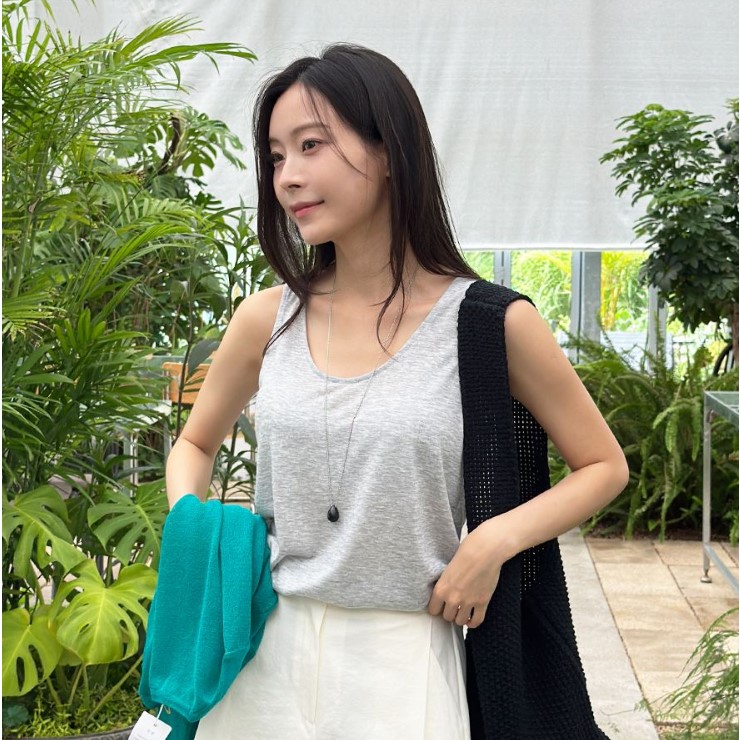 My girl秋季新款韩国代购流行时尚百搭简单舒适修身休闲风背心