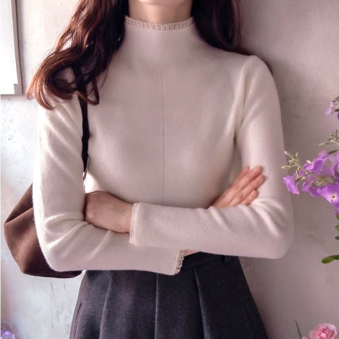 My girl冬季新款韩国代购流行时尚舒适简单百搭甜美淑女针织衫