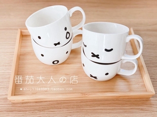 现货日本带回米菲表情包日式ins风简约陶瓷小茶壶 茶具 400ML