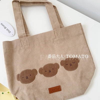 现货！日本带回米菲boris鲍里斯熊可爱女生手提包 敞口式拎包