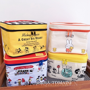 清仓日本制造米菲 米奇史努比野餐行乐郊游日常大容量饭盒外带