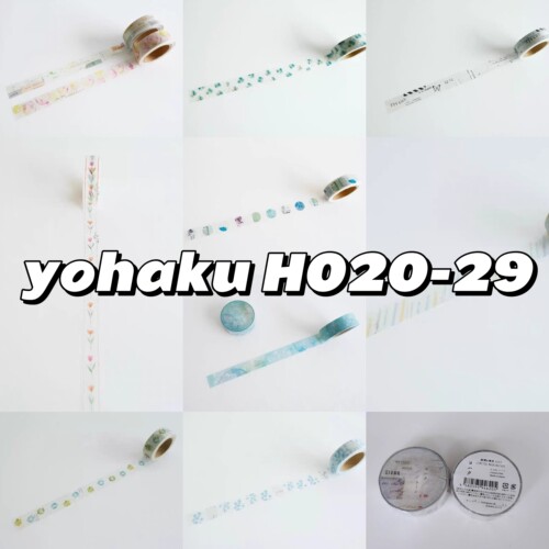 yohaku余白胶带元h020-029日本复古北海道和纸胶带雾面蜡纸盐系