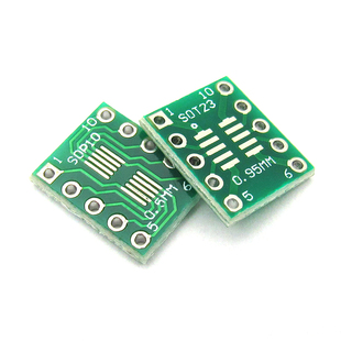 转接板sot23 msop10 转dip10 0.5mm 0.95mm间距 PCB 四冠卖家