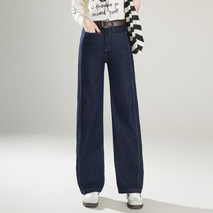 宾利酷堡女裤女牛仔裤女装春季新款2026年直筒宽松阔腿长裤高腰显