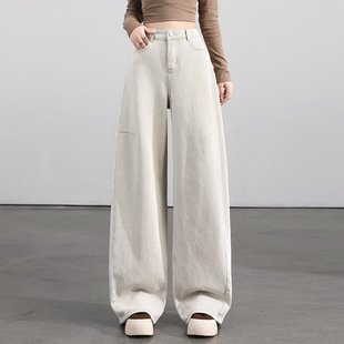 宾利酷堡女裤女时尚窄版弯刀牛仔裤女2026春季新款洋气高腰显瘦遮