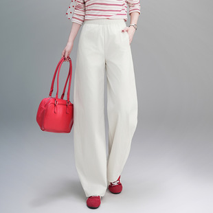宾利酷堡女裤女弹力高腰休闲裤2026年春季新款女裤弯刀裤长款宽松