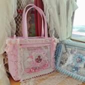 日系少女丝带痛包二次元 jk甜美手提包通勤大容量单肩包大食量谷子