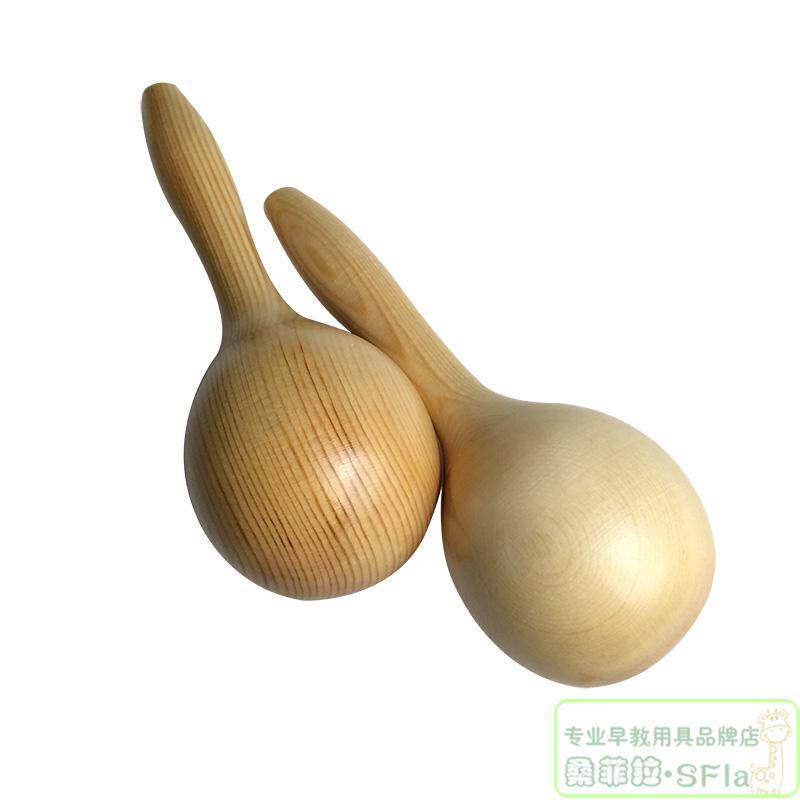 优质原木清漆沙球 木制砂球学校奥尔夫专业乐器教玩具 早教用品