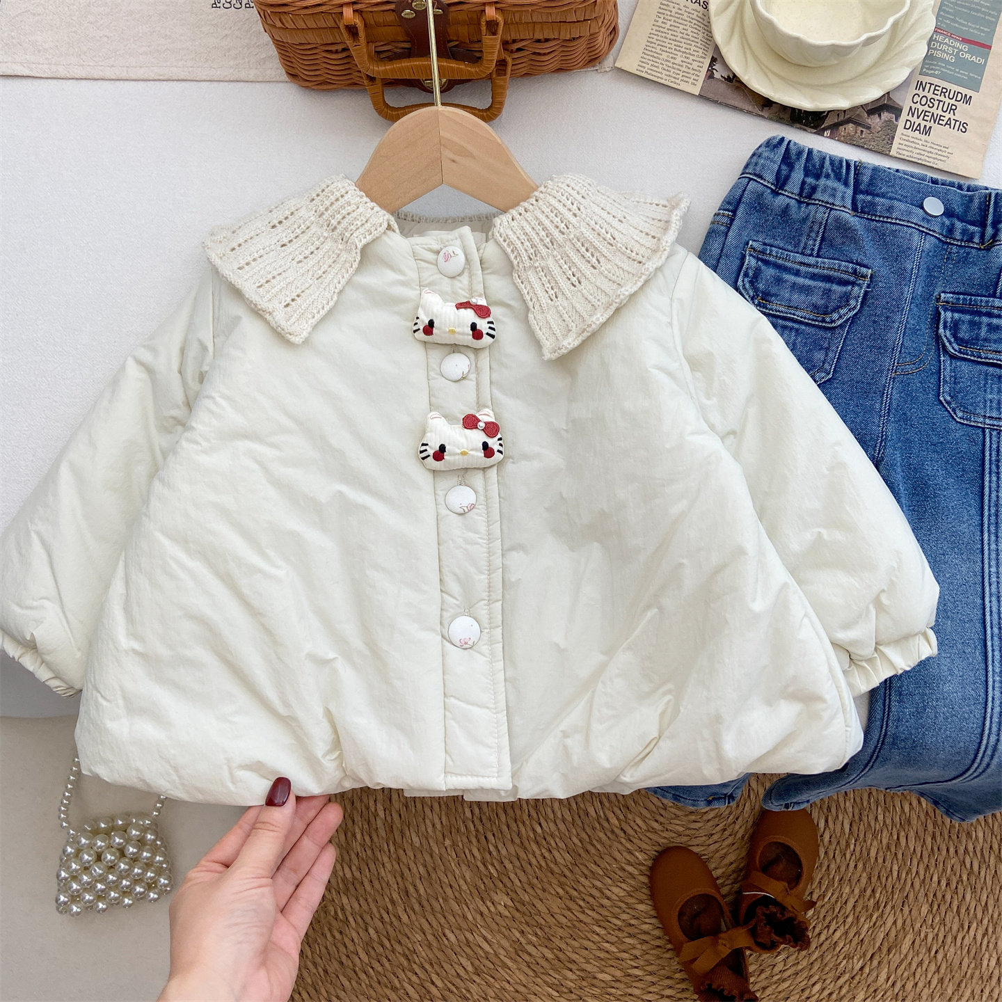 舒适保暖中长款棉服冬季新品