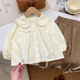 春装 外穿翻领长袖 2026新款 宽松娃娃衫 上衣服 宝宝洋气时尚 女童衬衫