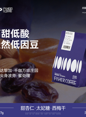 Fisher 啡舍哥斯达黎加千咖万啡椭圆尖身波旁天然低因手冲咖啡豆