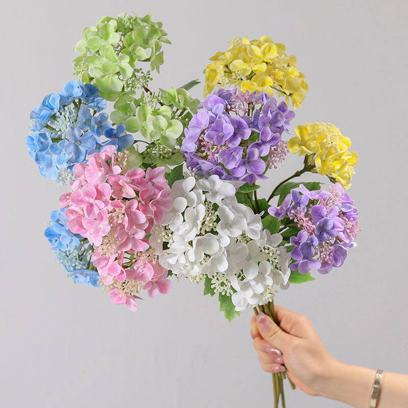 仿真花 贝拉双头绣球 高品质绣球花 家居客厅装饰花艺摆件花束