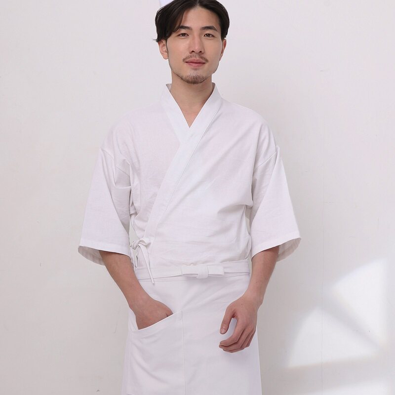 日本料理店工作装烧鸟店铁板烧男女厨师作务衣寿司日式员工服定制