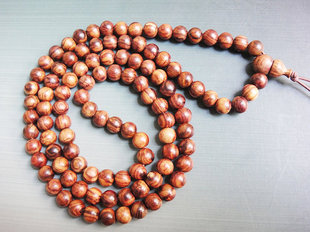 木檀世家海南黄花梨念珠 6mm黄梨虎斑小而美海黄108粒佛珠手串