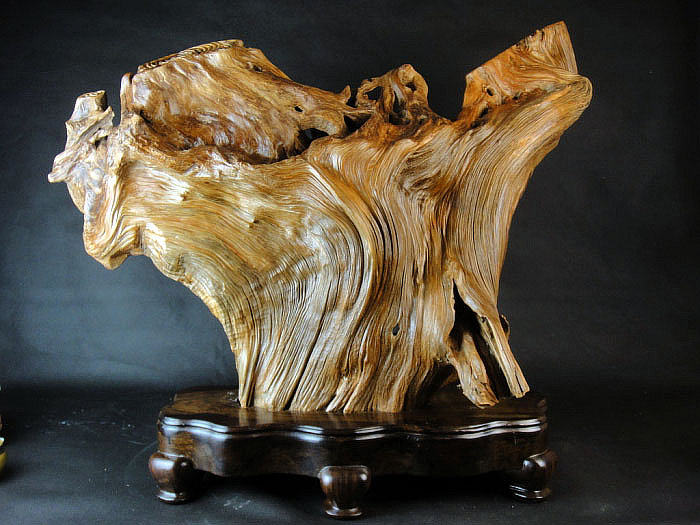 木檀世家崖柏陈化老红料根雕摆件象鼻山 木雕工艺品(吸水大象)