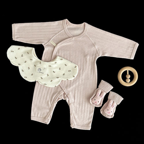 新生婴儿秋冬女宝宝连体衣套装