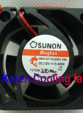 MB40201V3-D00C-A99全新sunon建准4020 12V 0.48W散热风扇4CM静音