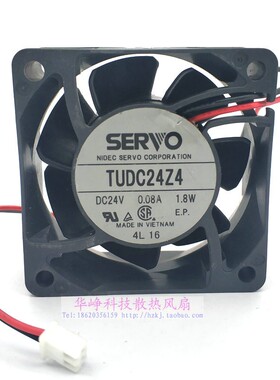 SERVO原装TUDC24Z4 6025 24v 0.08A 60*60*25MM 6CMM散热风扇2线