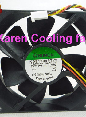 全新原装SUNON/建准9225 DC 12V 1.2W KDE1209PTV3 9cm 散热风扇