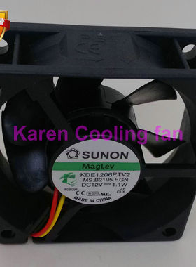 SUNON/建准 KDE1206PTV2三线6CM散热风扇6025 12V 1.2W