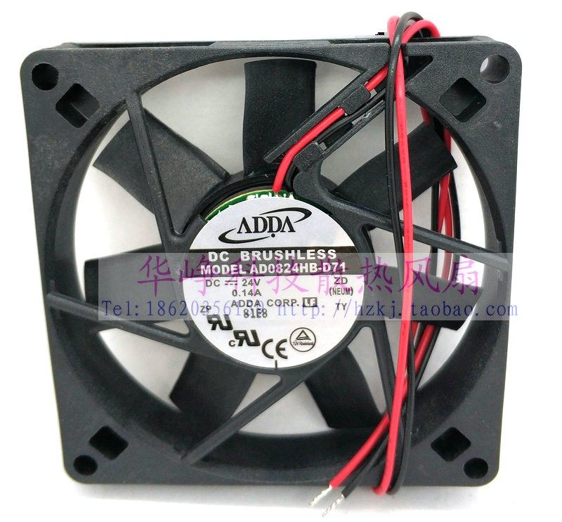 热销推荐全新原装ADDA 8015 24V 0.14A AD0824HB-D71散热风扇 8CM