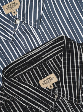 CITYDIVE WaveStripe起伏条纹阔型长袖衬衫